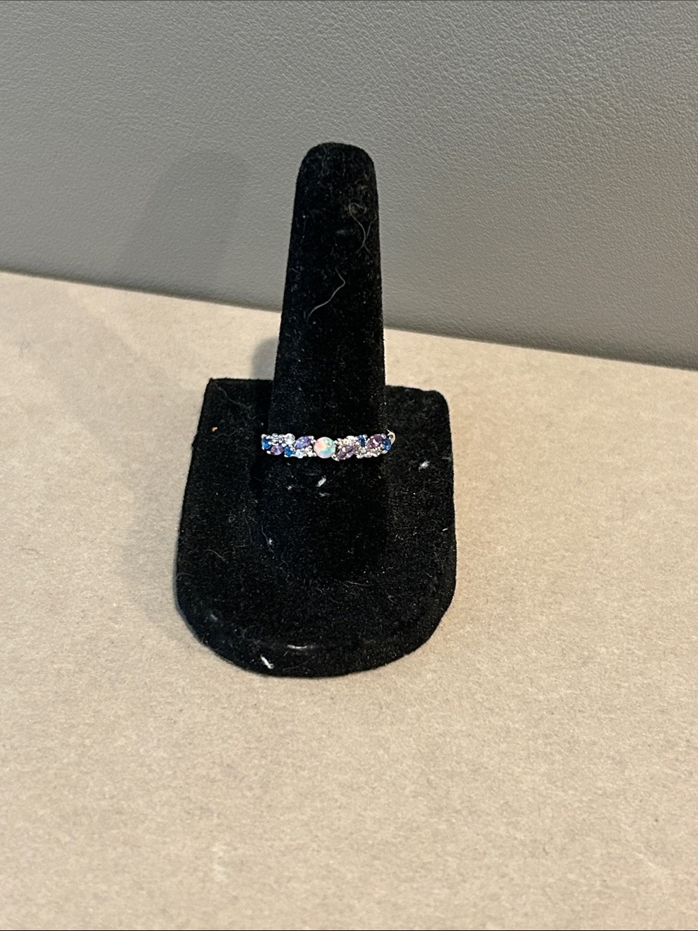 Delicate Opal and Purple Stone Women’s Ring